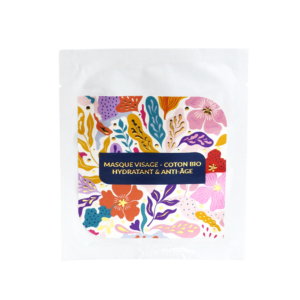 Masque visage coton hydratant anti âge bio OAXALIA